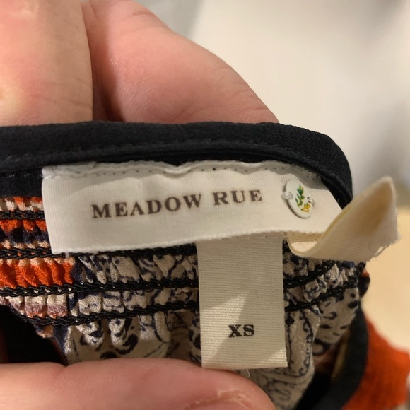 Anthropologie Meadow Rue Women’s Size XS 100% Silk Blouse - Picture 5 of 5